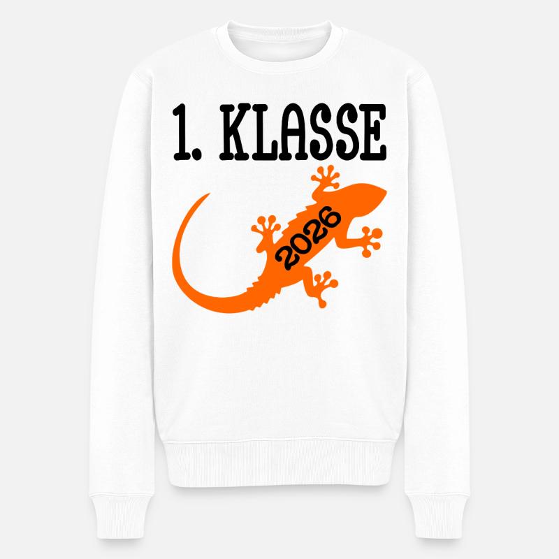 Abgänger Kita Schule Erstklässler - Männer Premium Bio Pullover - Weiß
