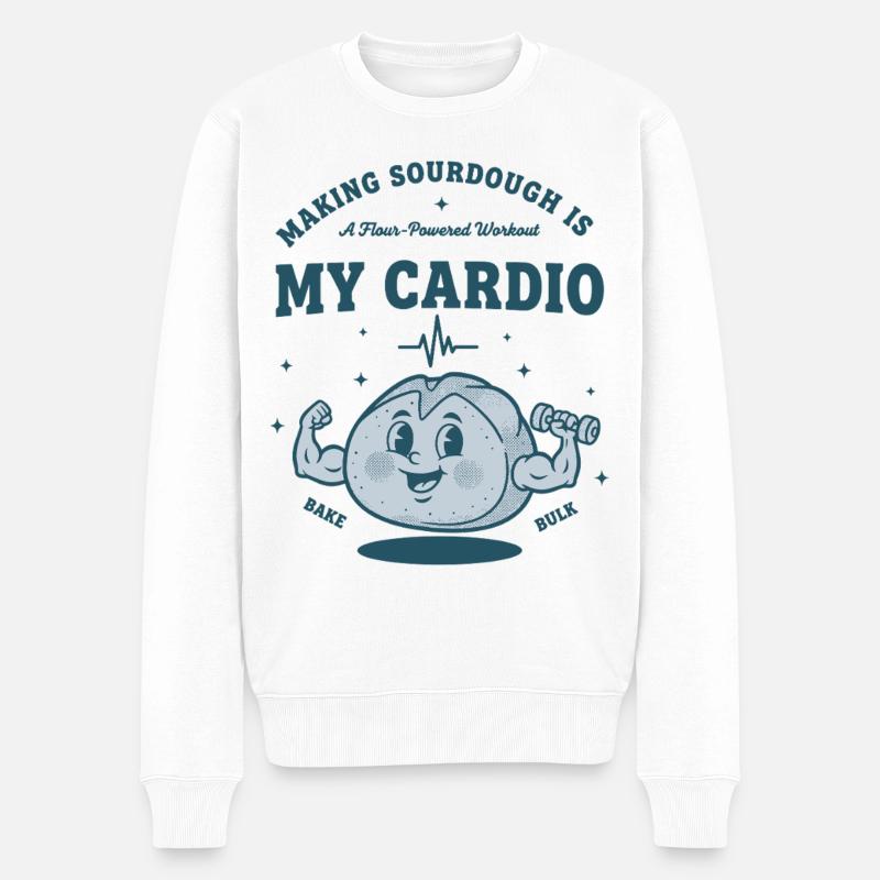 Sauerteigbrot Backen Sauerteig machen - Männer Premium Bio Pullover - Weiß