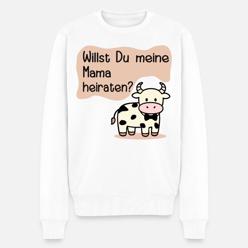 Hochzeit Mama Heiraten - Männer Premium Bio Pullover - Weiß