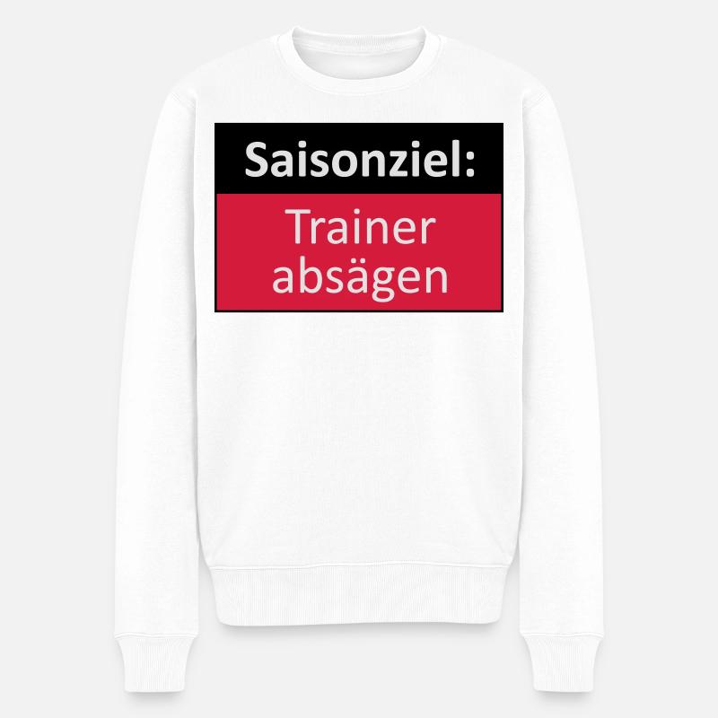 Trainer absägen - Männer Premium Bio Pullover - Weiß