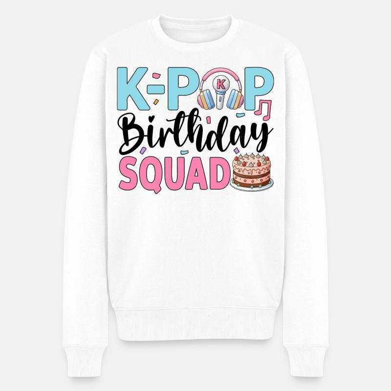 Équipe d’anniversaire K-Pop - Pull Premium bio Homme - blanc