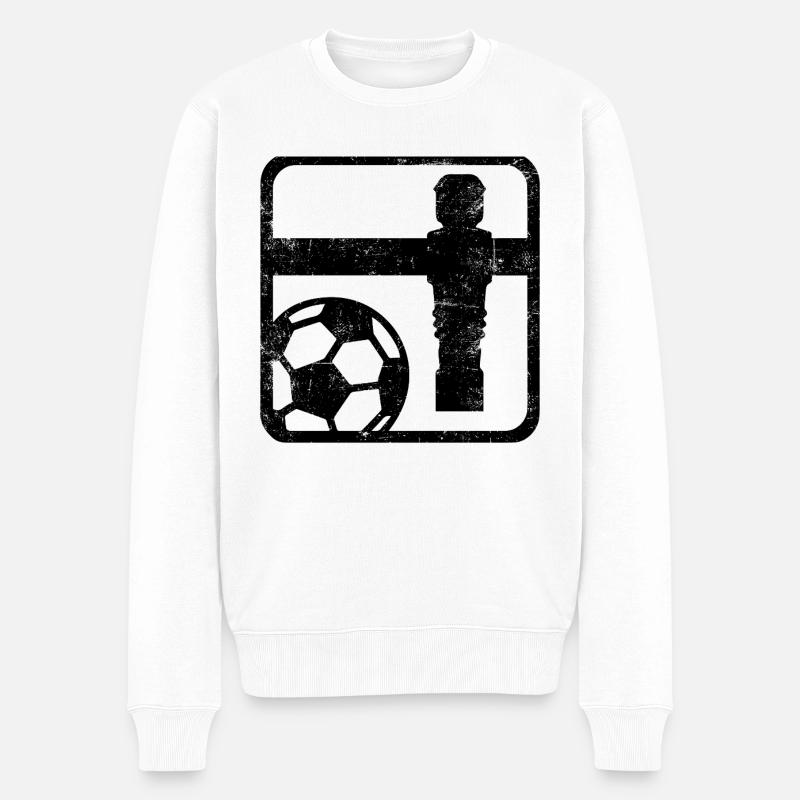 Tischfußball - Männer Premium Bio Pullover - Weiß