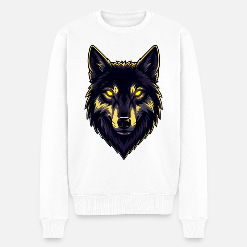 Loup Noir - Pull Premium bio Homme - blanc