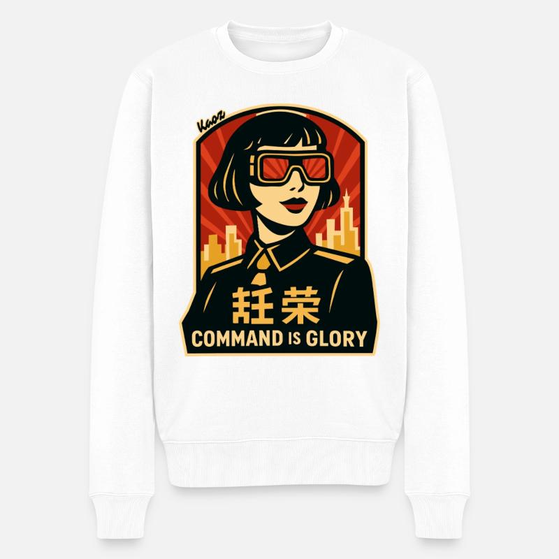 Command Is Glory Retro Poster - Men's Premium Organic Jumper - white