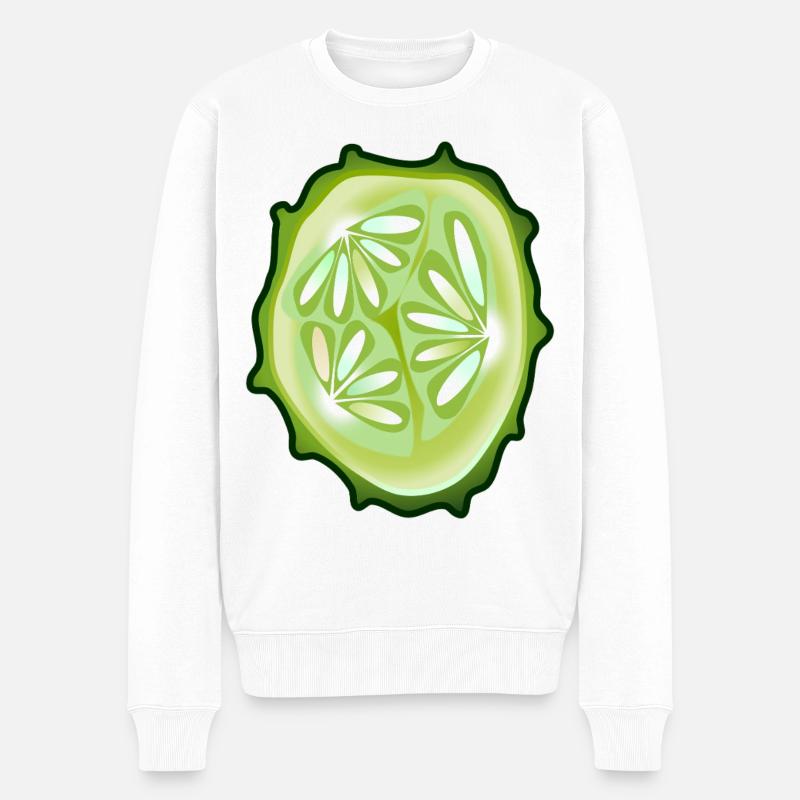 concombre - Pull Premium bio Homme - blanc