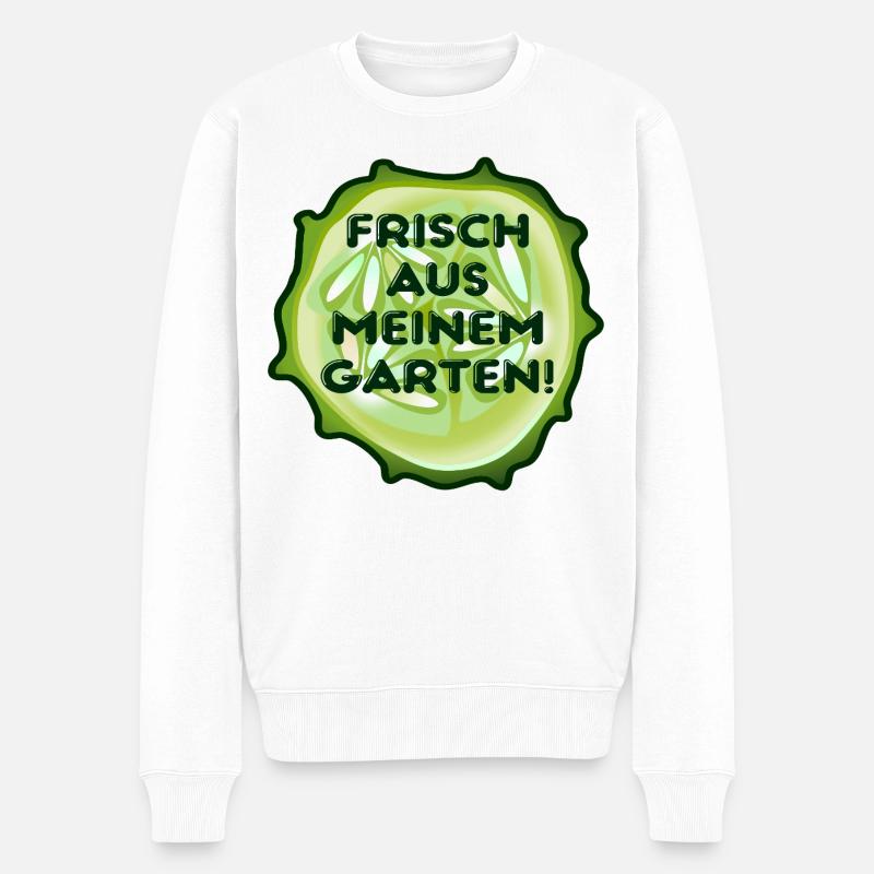 Hobby Garten Gemüse - Männer Premium Bio Pullover - Weiß