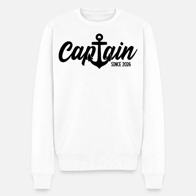 CAPITAINE 2026 CAPITAINE DEPUIS 2026 - Pull Premium bio Homme - blanc