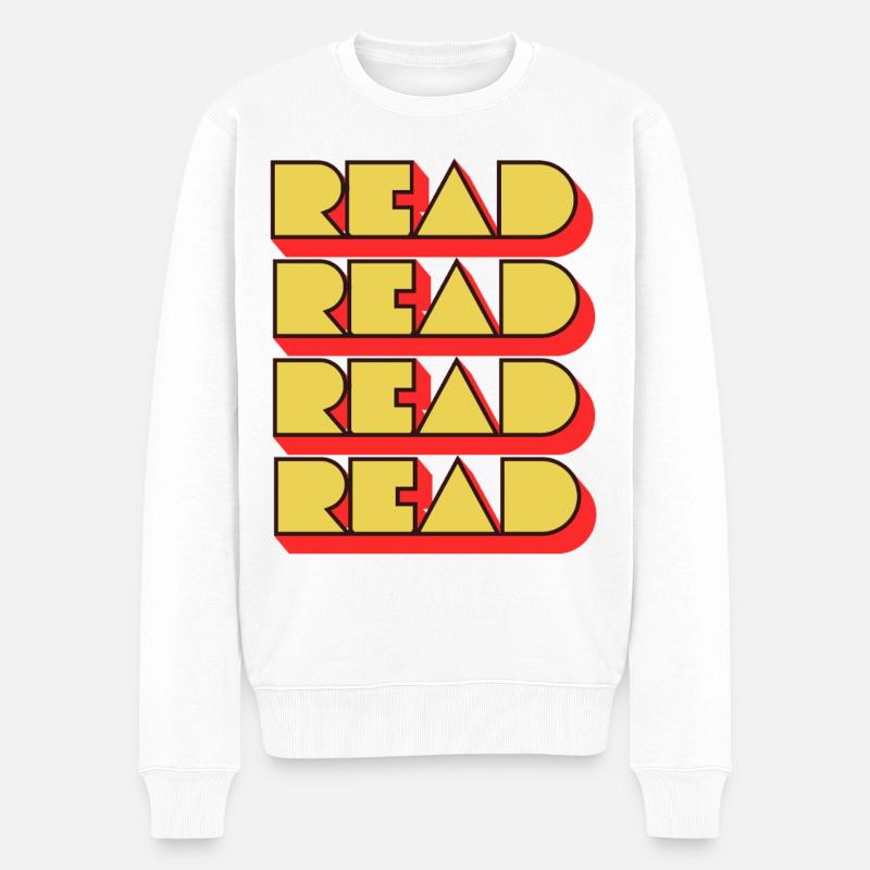 Read Design - Look rétro - Pull Premium bio Homme - blanc