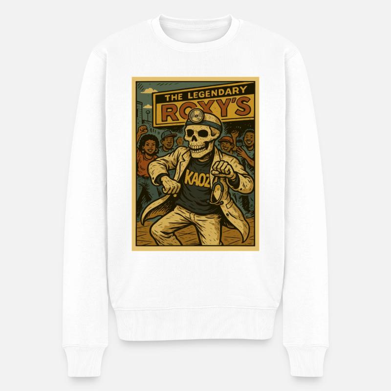 Legendärer Skelett Tanz bei Rockys - Pull Premium bio Homme - blanc