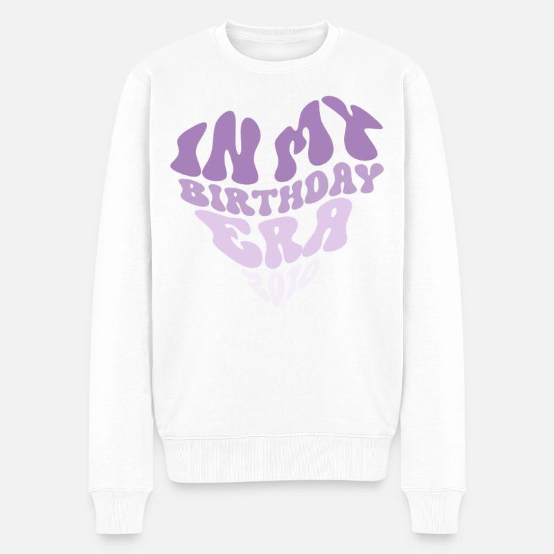 2010 Jahrgang 16 Geburtstag Retro Geschenk - Männer Premium Bio Pullover - Weiß