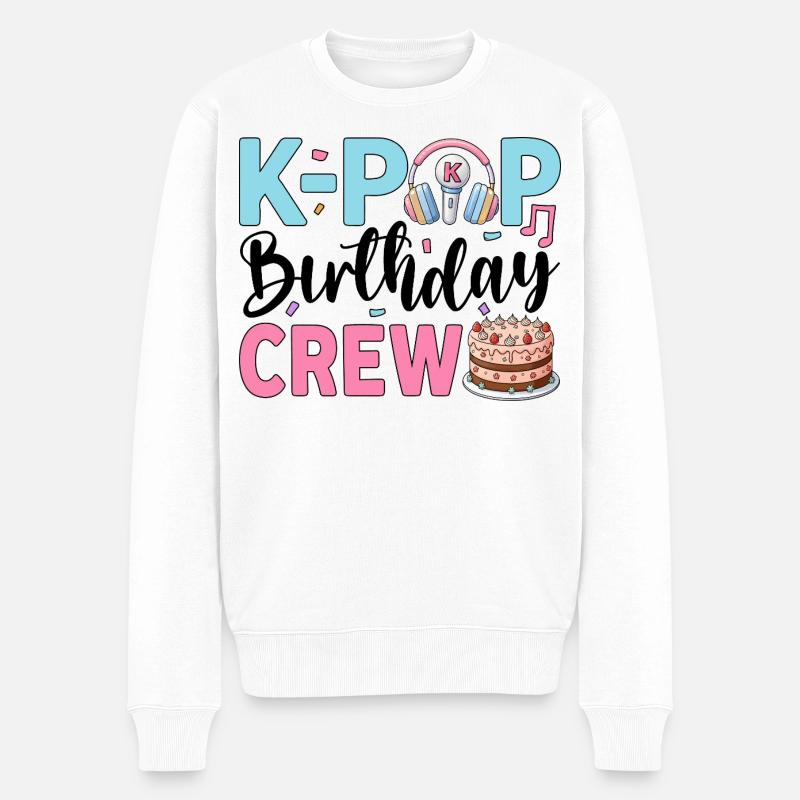 Équipe d’anniversaire K-Pop - Pull Premium bio Homme - blanc