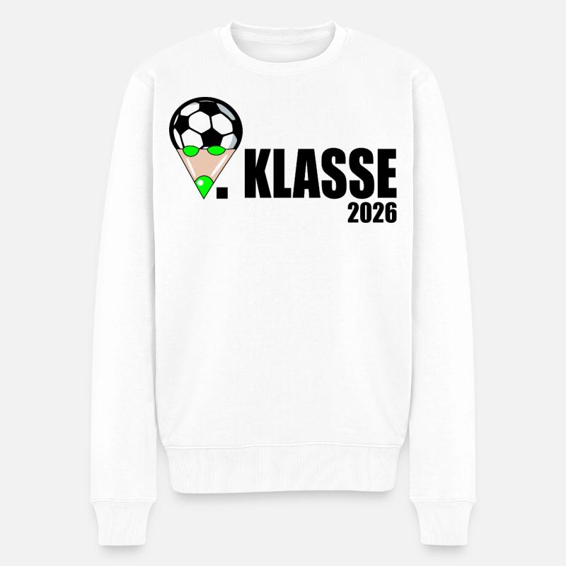 Fußball 1. Klasse 2026 - Männer Premium Bio Pullover - Weiß
