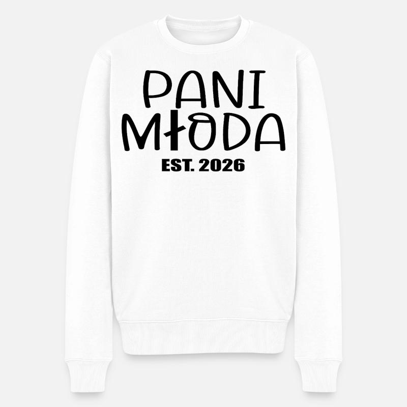 Braut 2026 - Männer Premium Bio Pullover - Weiß