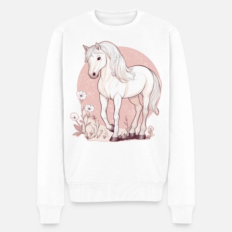 Cheval - Pull Premium bio Homme - blanc