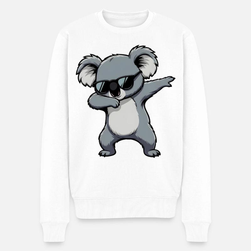 Taponage du koala - Pull Premium bio Homme - blanc