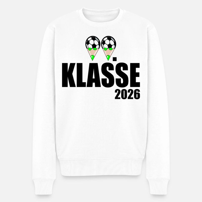 Fußball 2. Klasse 2026 - Männer Premium Bio Pullover - Weiß
