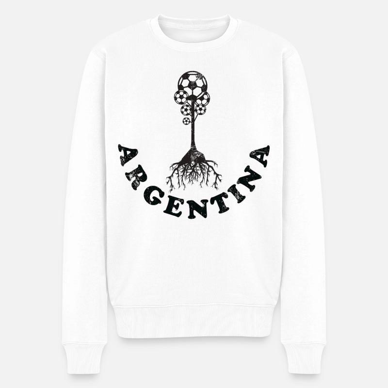 Argentina Fussball - Männer Premium Bio Pullover - Weiß