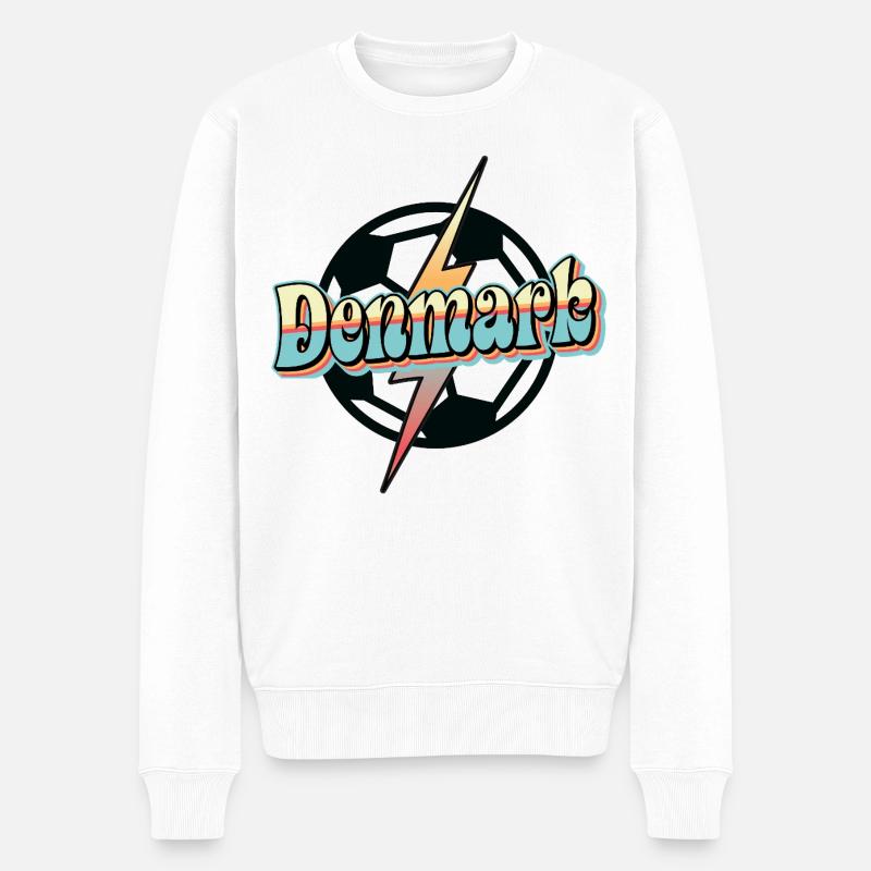 Denmark Fussball - Männer Premium Bio Pullover - Weiß