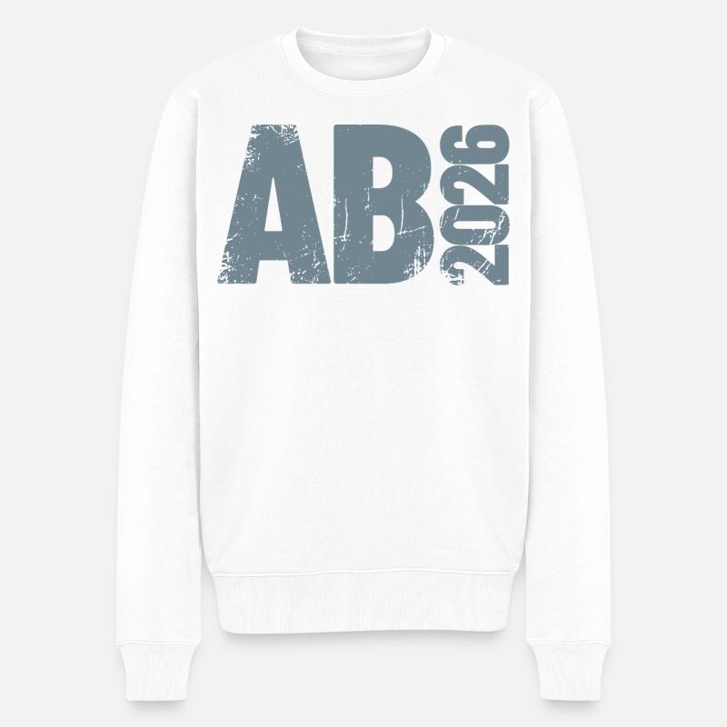 Abi 2026 - Abitur - Don | Conception minimale - Pull Premium bio Homme - blanc