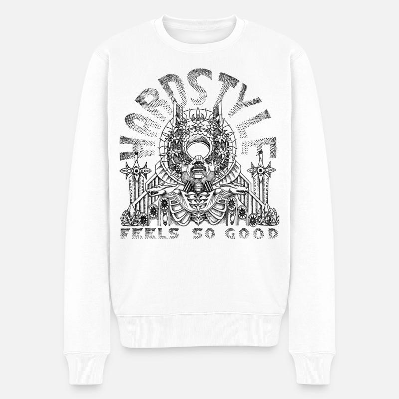 HARDSTYLE feels so good - black - Pull Premium bio Homme - blanc