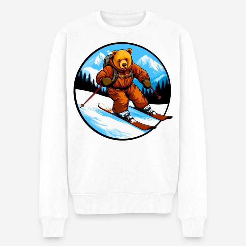 Ski Bear - Pull Premium bio Homme - blanc