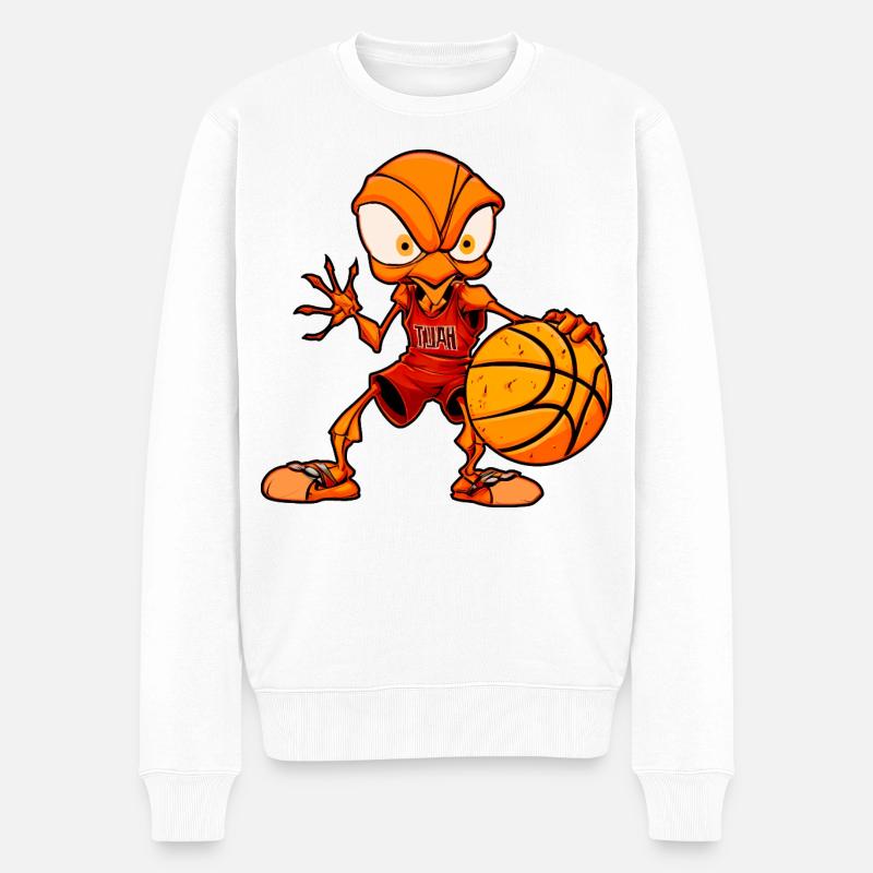 Basketball Ameisen - Männer Premium Bio Pullover - Weiß