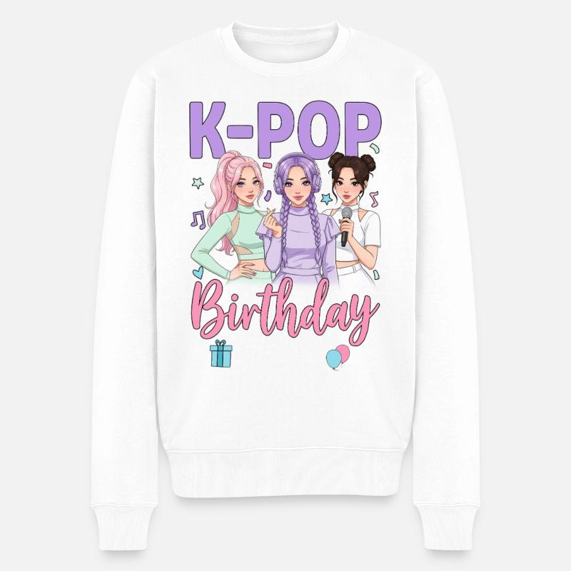 Équipe d’anniversaire K Pop - Pull Premium bio Homme - blanc