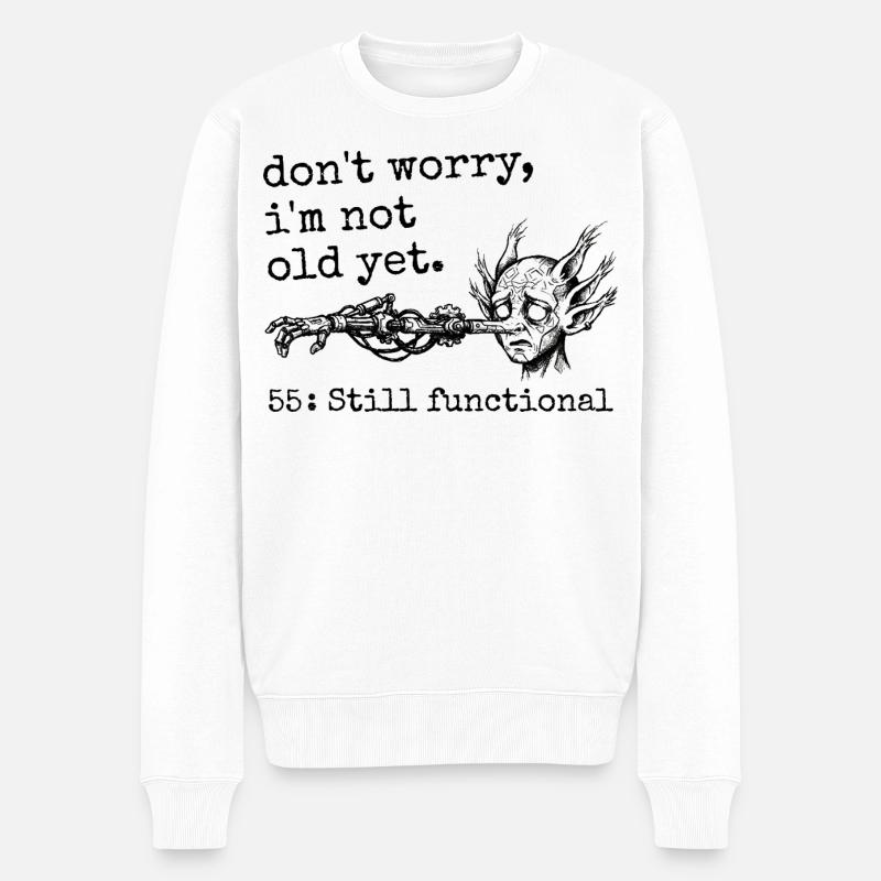 55e Anniversaire - Cadeau 55e anniversaire Humour - Pull Premium bio Homme - blanc