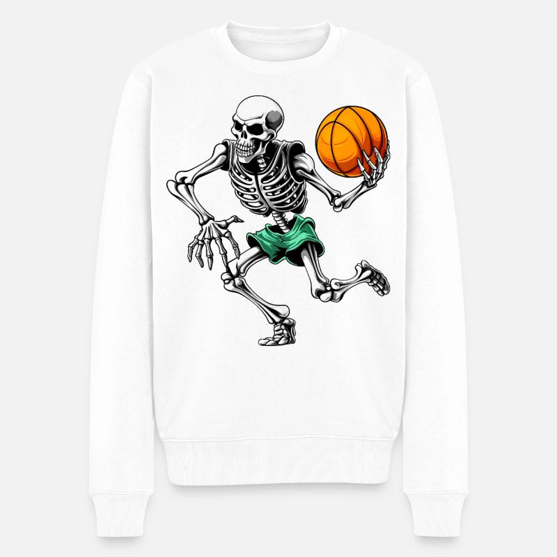 Squelette Hooper - Pull Premium bio Homme - blanc