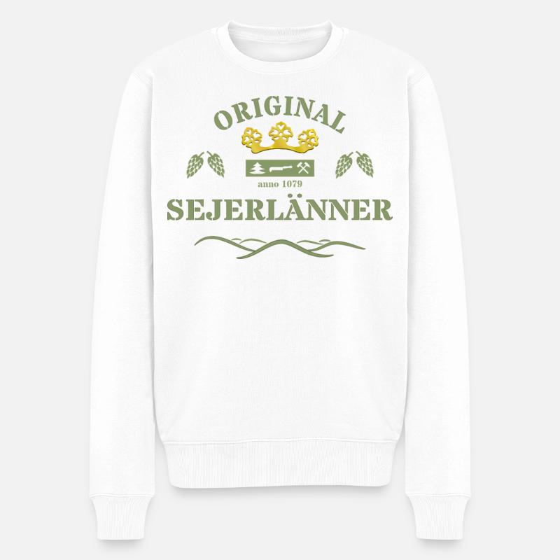 Original Sejerlänner Siegerländer  - Männer Premium Bio Pullover - Weiß