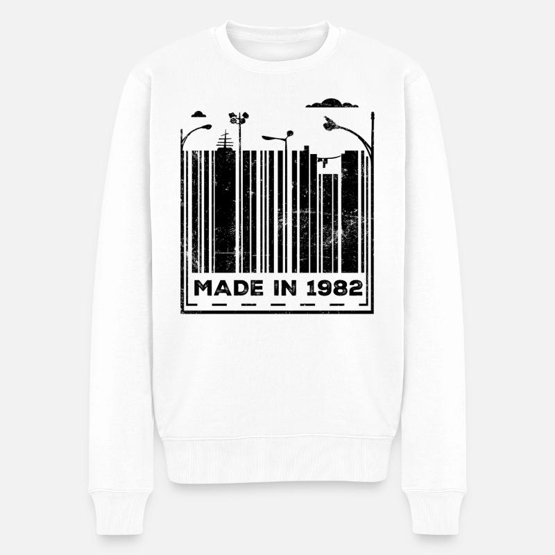 44e anniversaire en 1982 - Pull Premium bio Homme - blanc