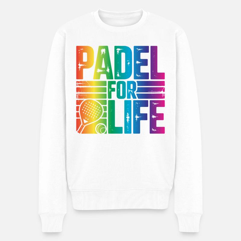Padel for life - Männer Premium Bio Pullover - Weiß