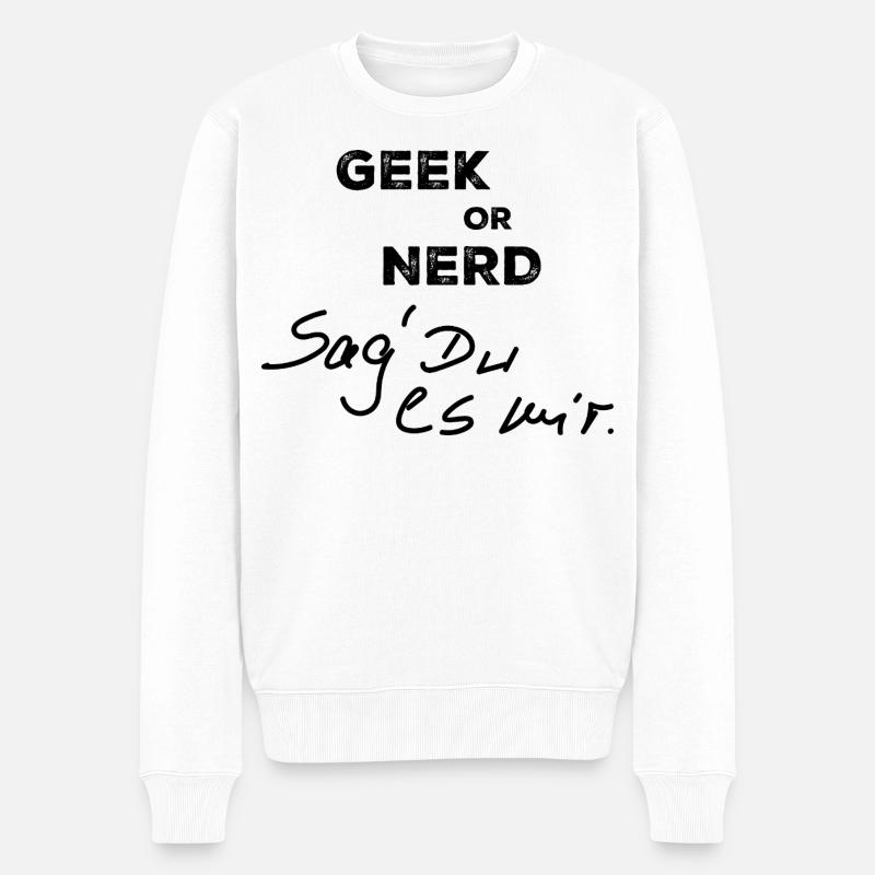 Geek ou NERD - Pull Premium bio Homme - blanc