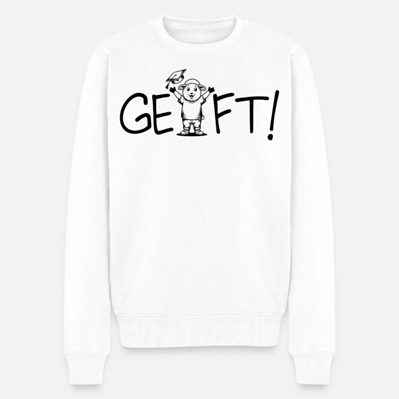 Geschafft! Abschluss - Männer Premium Bio Pullover - Weiß