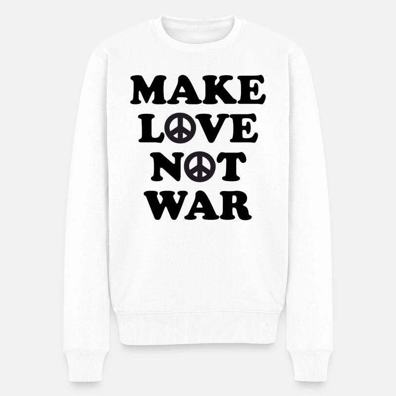 Faites l’amour, pas la guerre - Pull Premium bio Homme - blanc