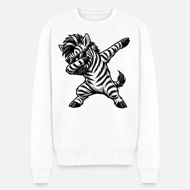 Évanouissement du zèbre - Pull Premium bio Homme - blanc