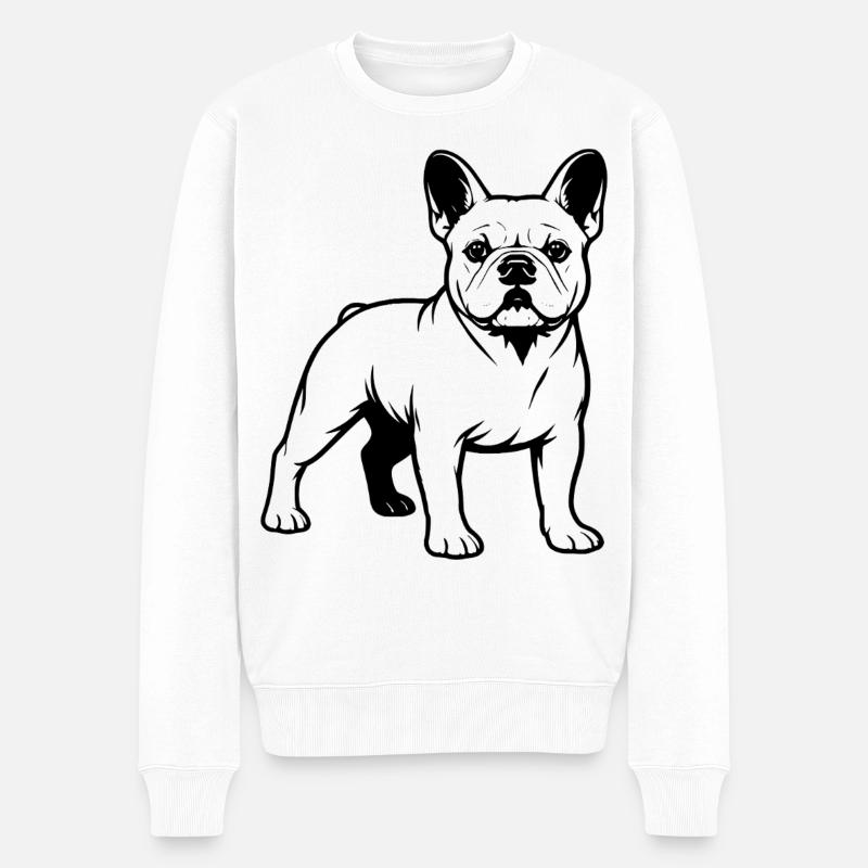 Bouledogue français - Pull Premium bio Homme - blanc