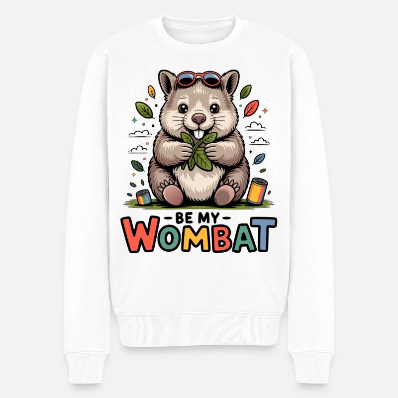 Doux amour de Wombat - Pull Premium bio Homme - blanc
