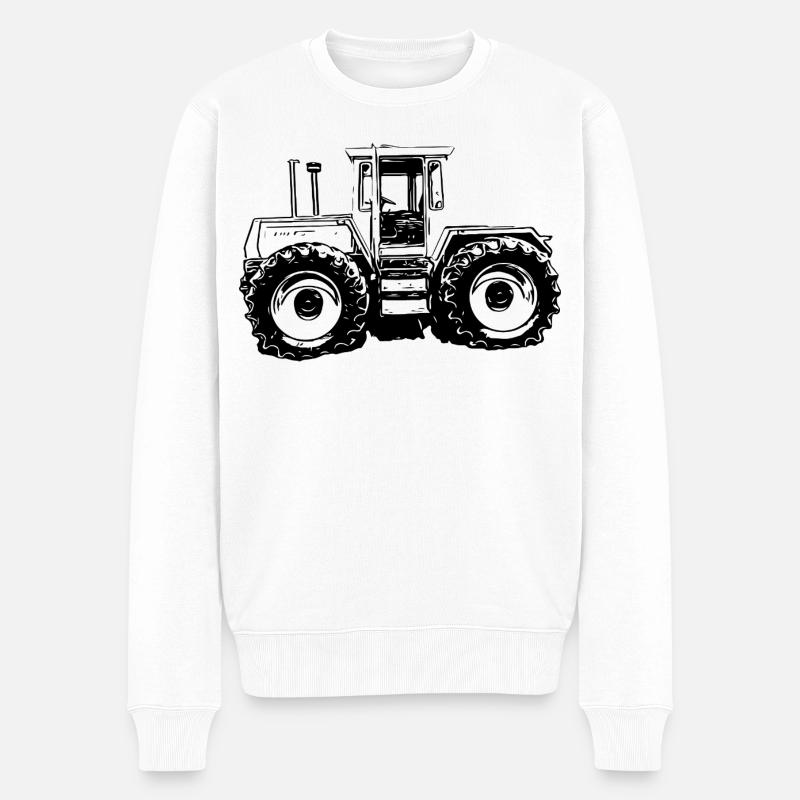 Rural Power Machine - Männer Premium Bio Pullover - Weiß