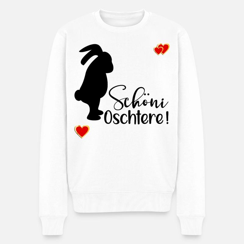 Schöne Ostern Schweiz - Männer Premium Bio Pullover - Weiß