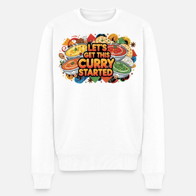 Let's get Curry started - Männer Premium Bio Pullover - Weiß