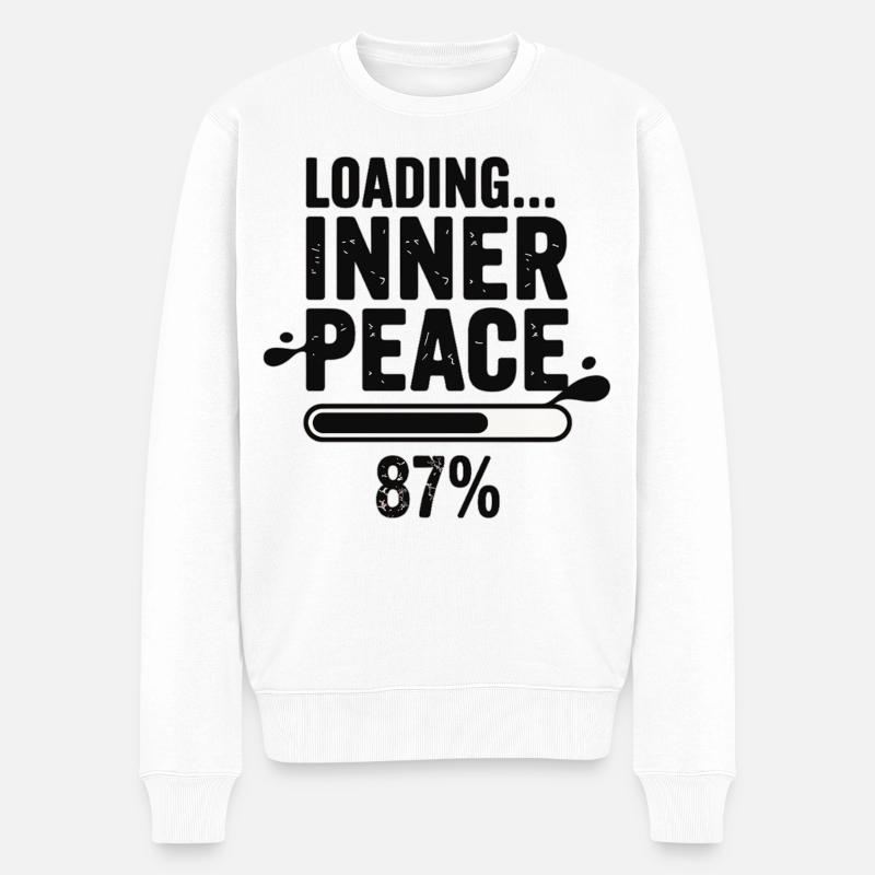 Loading Inner Peace 87 Prozent - Männer Premium Bio Pullover - Weiß