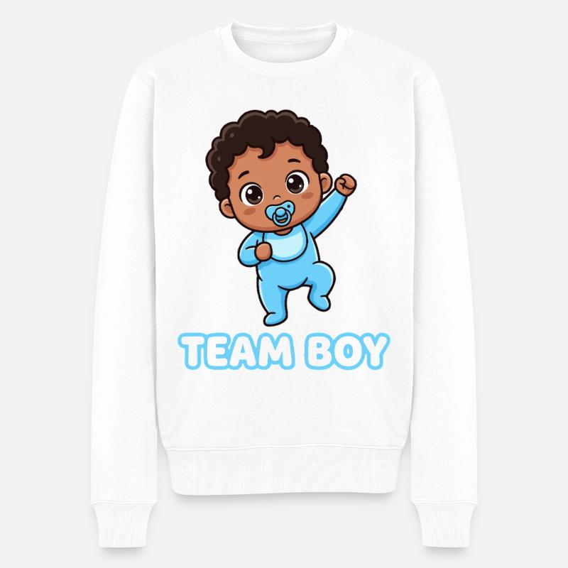 Team Boy Bébé Mignon Design - Pull Premium bio Homme - blanc