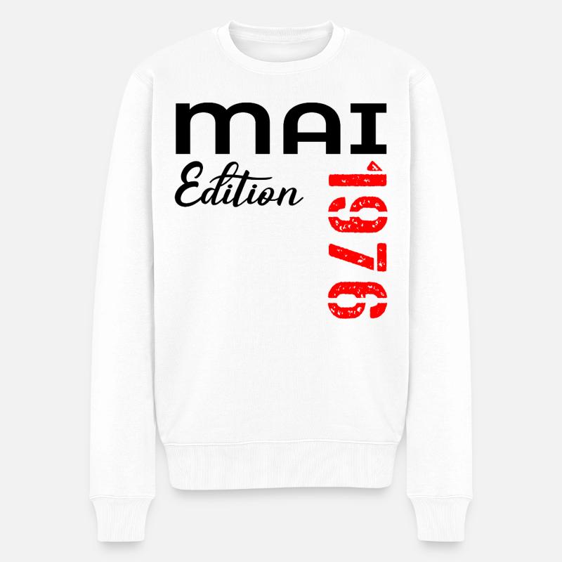 51e anniversaire mai 1976 - Pull Premium bio Homme - blanc