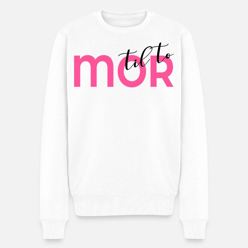 Mutter von zwei Kindern - Männer Premium Bio Pullover - Weiß