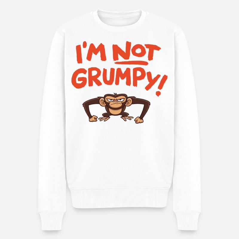 I´m not grumpy - Männer Premium Bio Pullover - Weiß