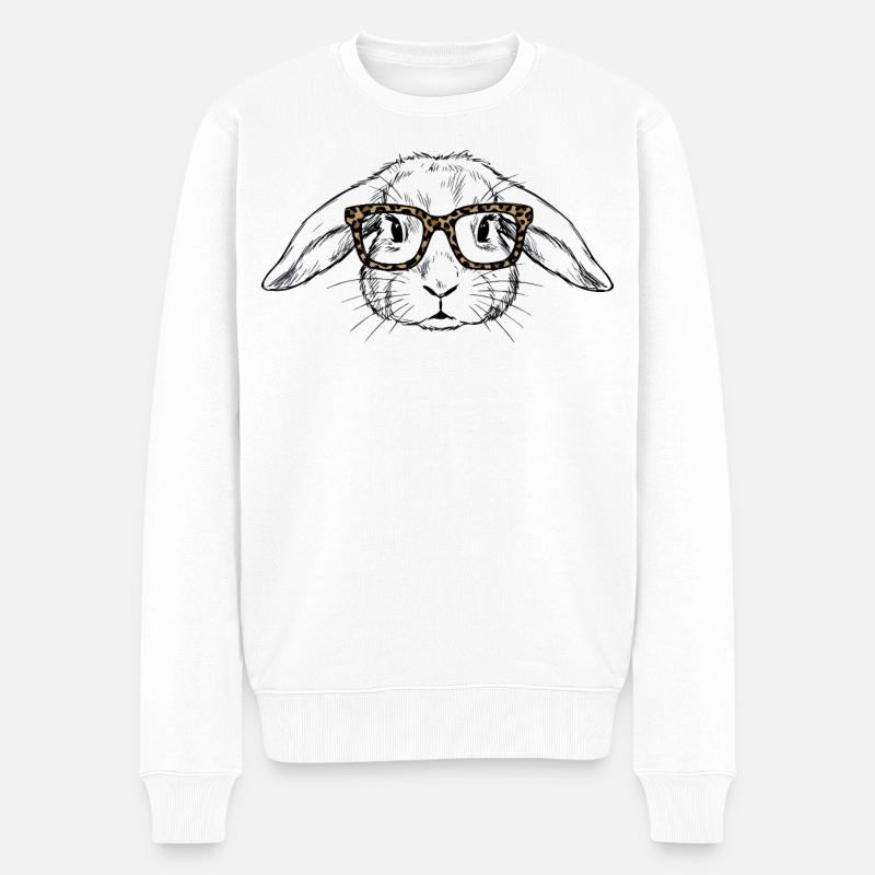 lapin mignon - Pull Premium bio Homme - blanc