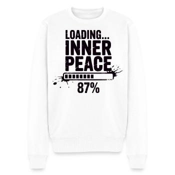 Loading Inner Peace - Sarkasmus Stress Shirt - Männer Premium Bio Pullover - Weiß - Vorne - Thijin (182cm)
