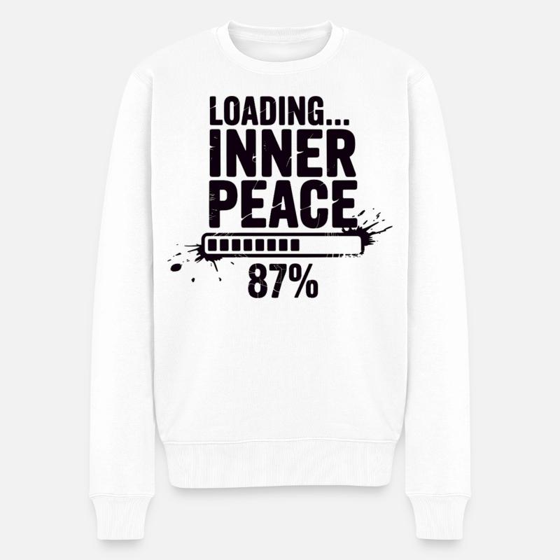 Loading Inner Peace - Sarkasmus Stress Shirt - Männer Premium Bio Pullover - Weiß