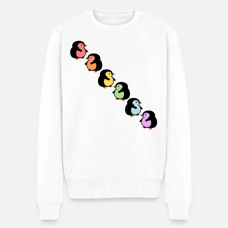 Inclusion : Diversité Penguins - Pull Premium bio Homme - blanc